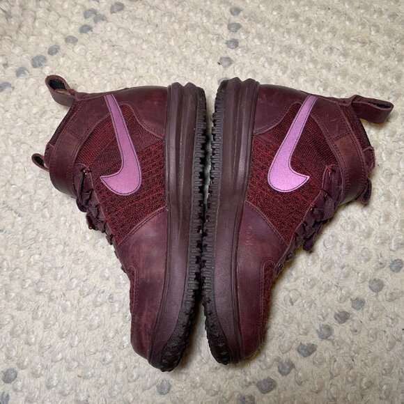 Nike Lunar Force 1 Flyknit Workboot Deep Burgundy, 8 EUC - Picture 8 of 13